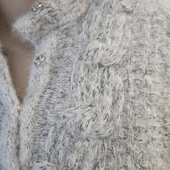Cotelac Alpaca Wool Gray Sweater Cardigan Button Down Peru - Picture 3 of 16